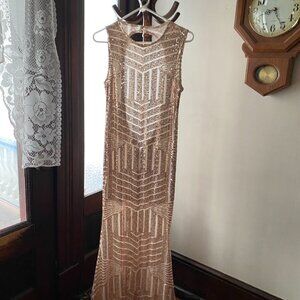 Gold sparkly prom dress